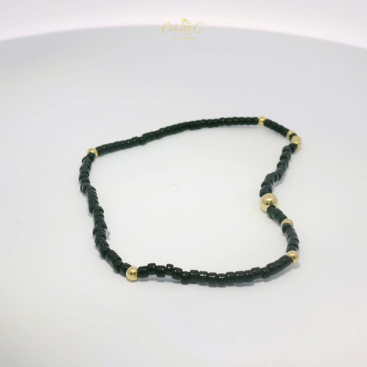 Elegant Black Beaded Bracelet