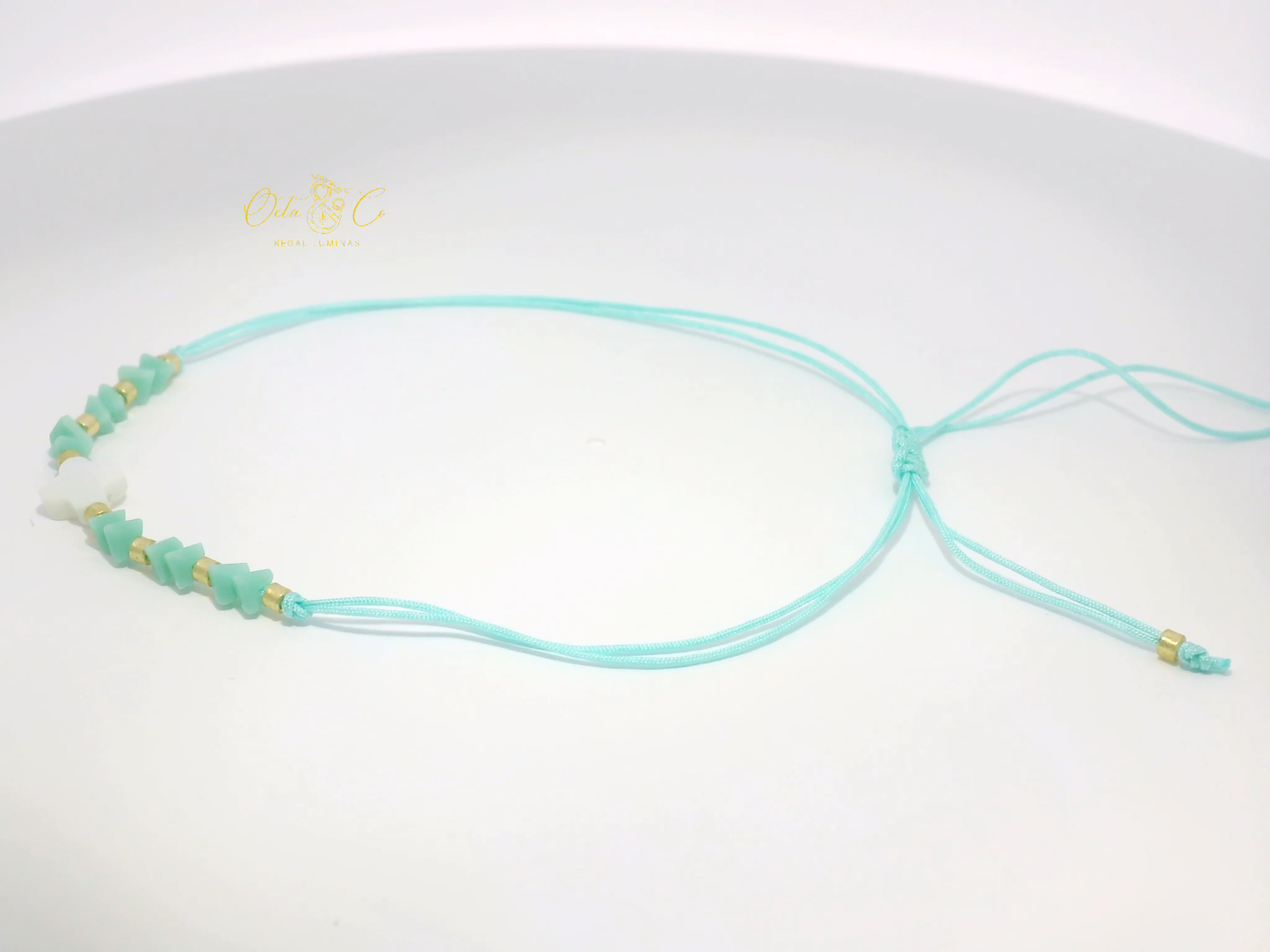 Elegant Aqua Beaded Bracelet