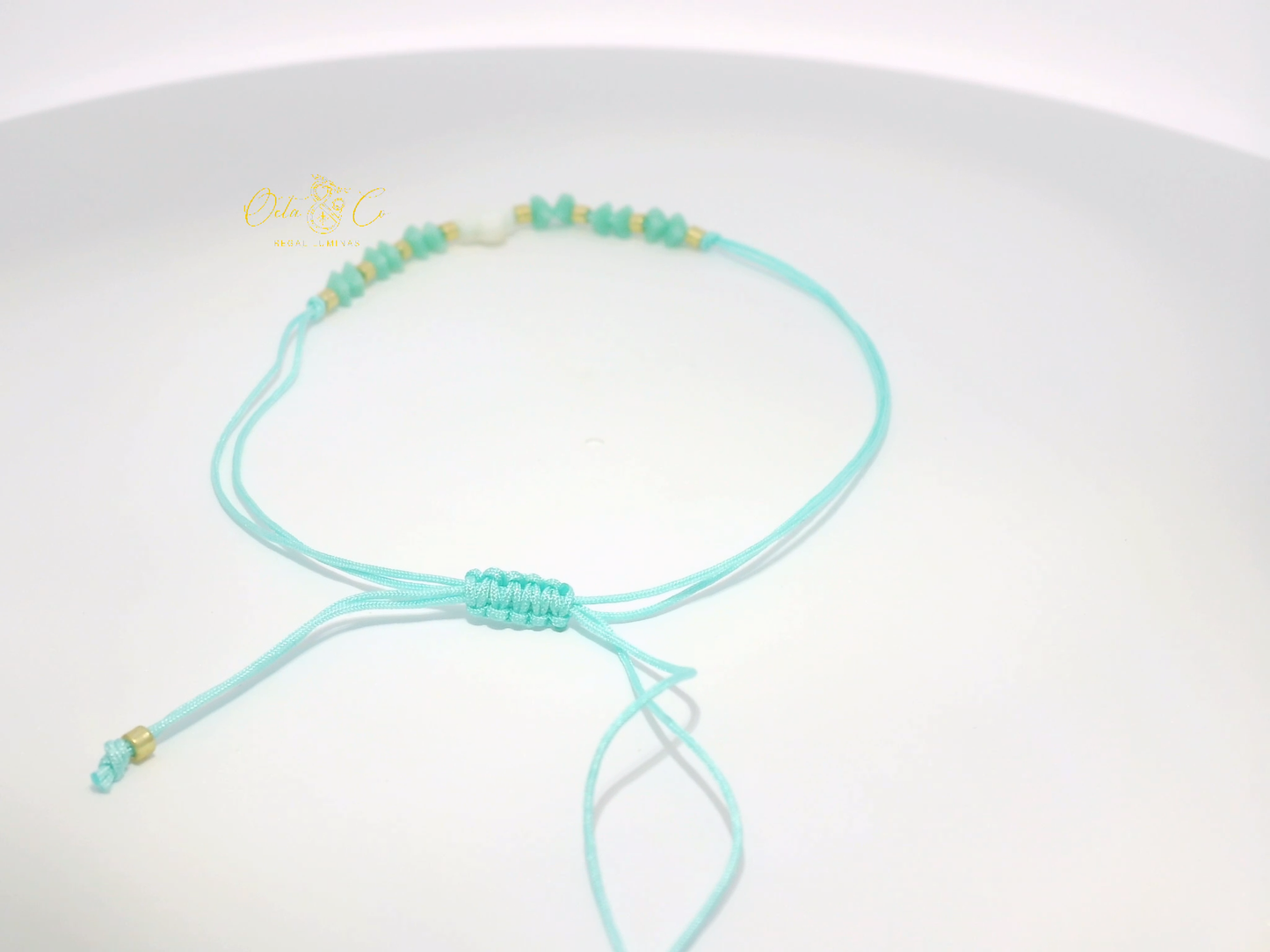 Elegant Aqua Beaded Bracelet