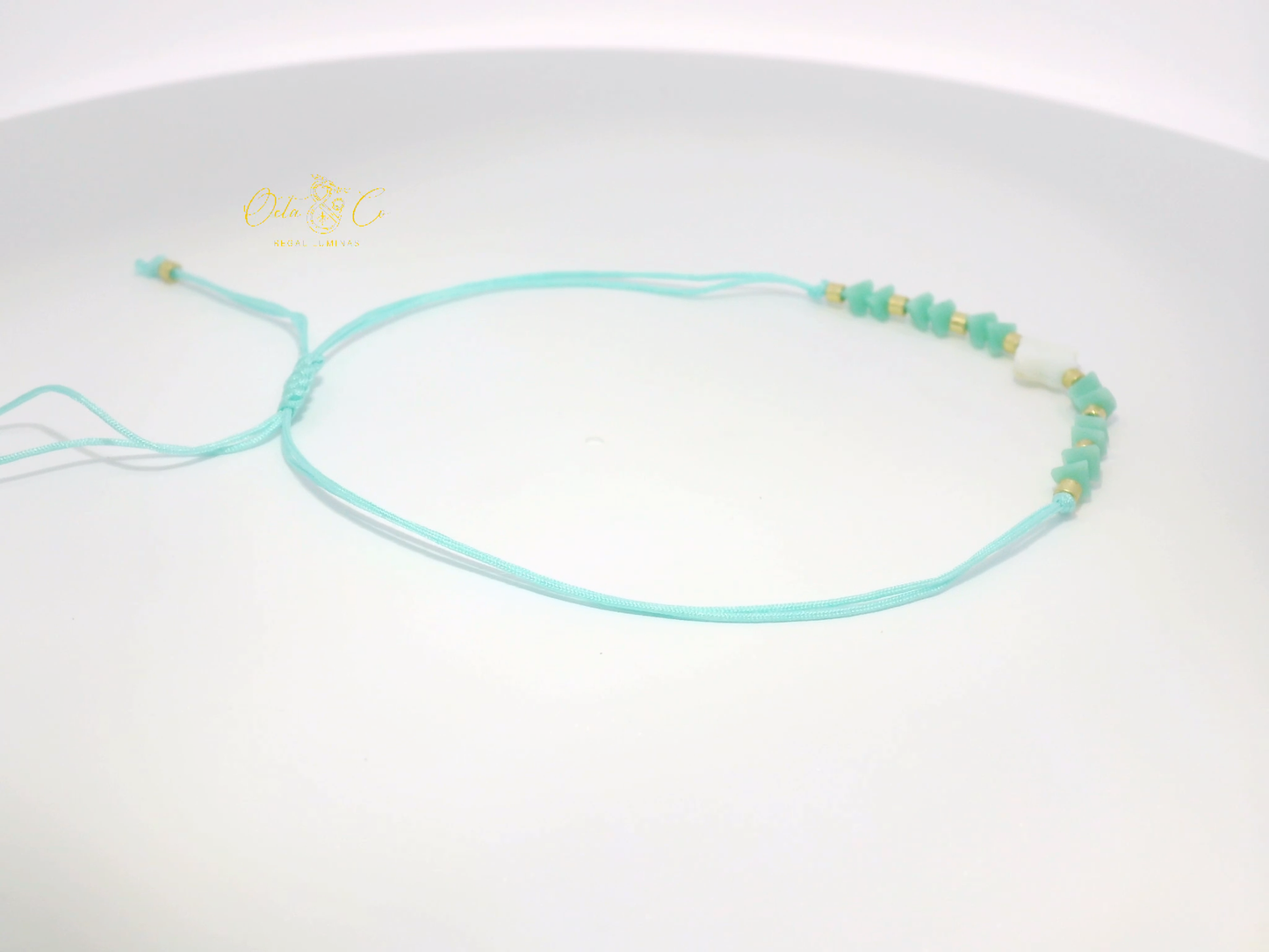 Elegant Aqua Beaded Bracelet