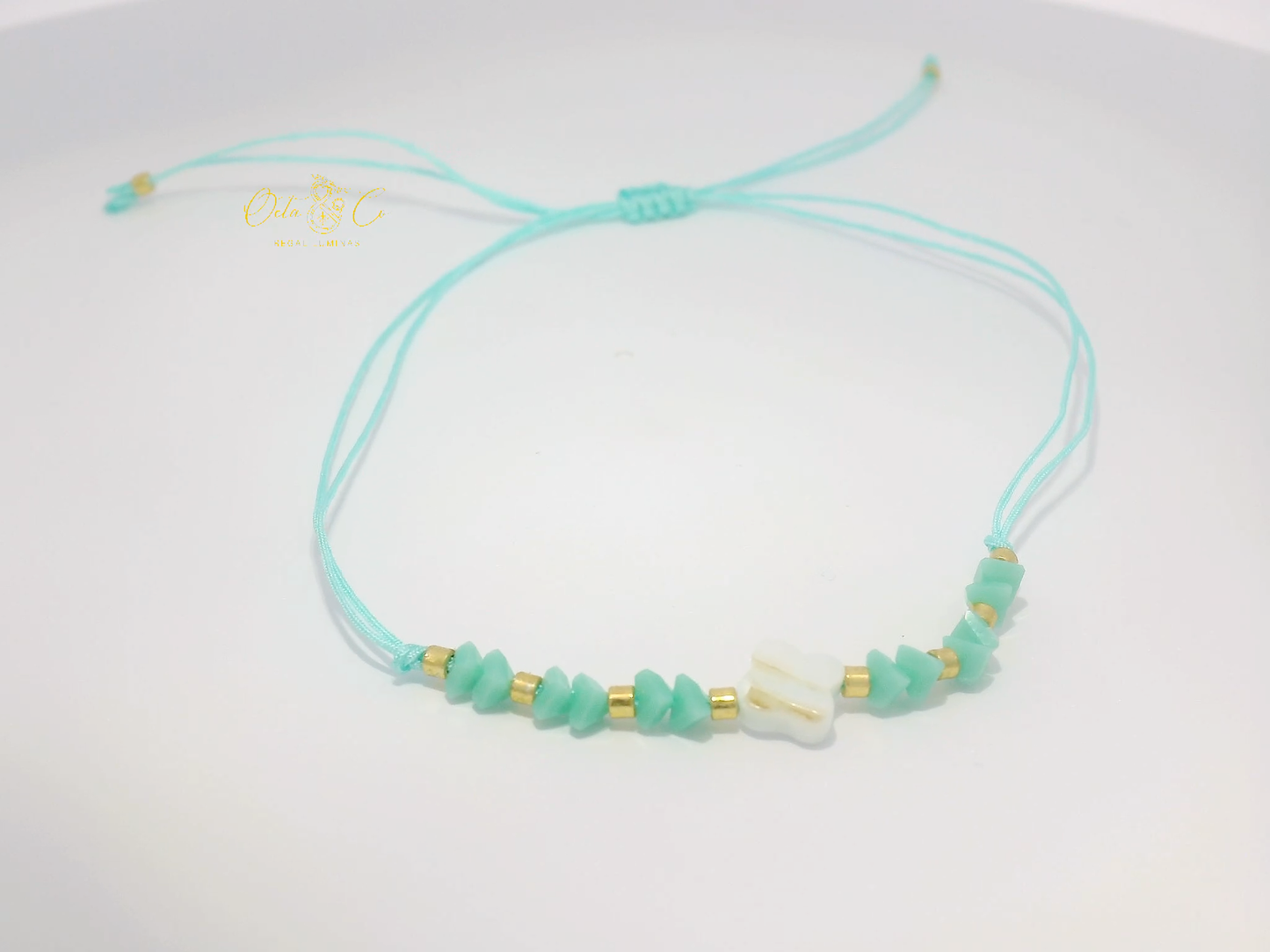 Charming Aqua Beaded Bracelet