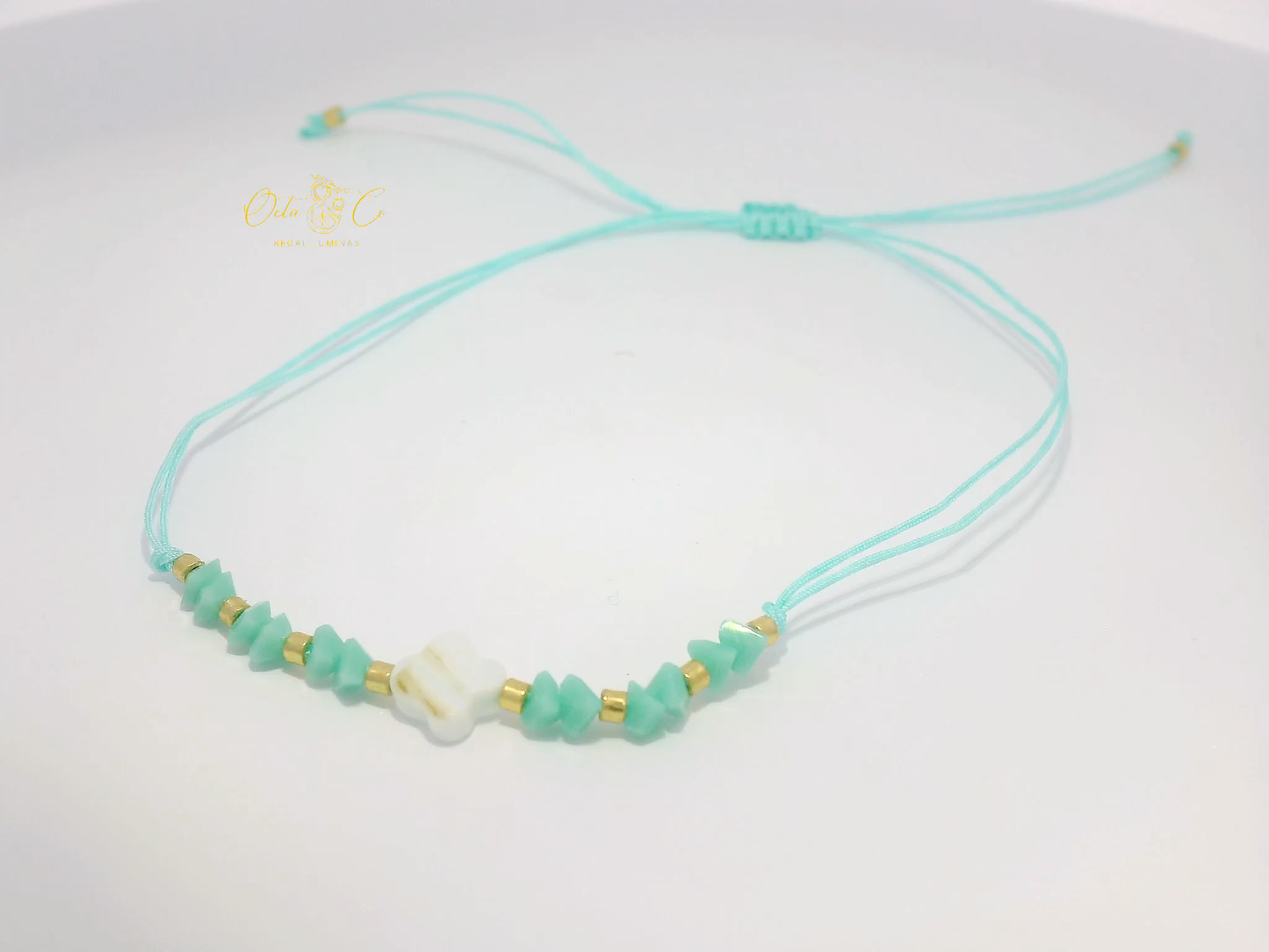 Charming Aqua Beaded Bracelet