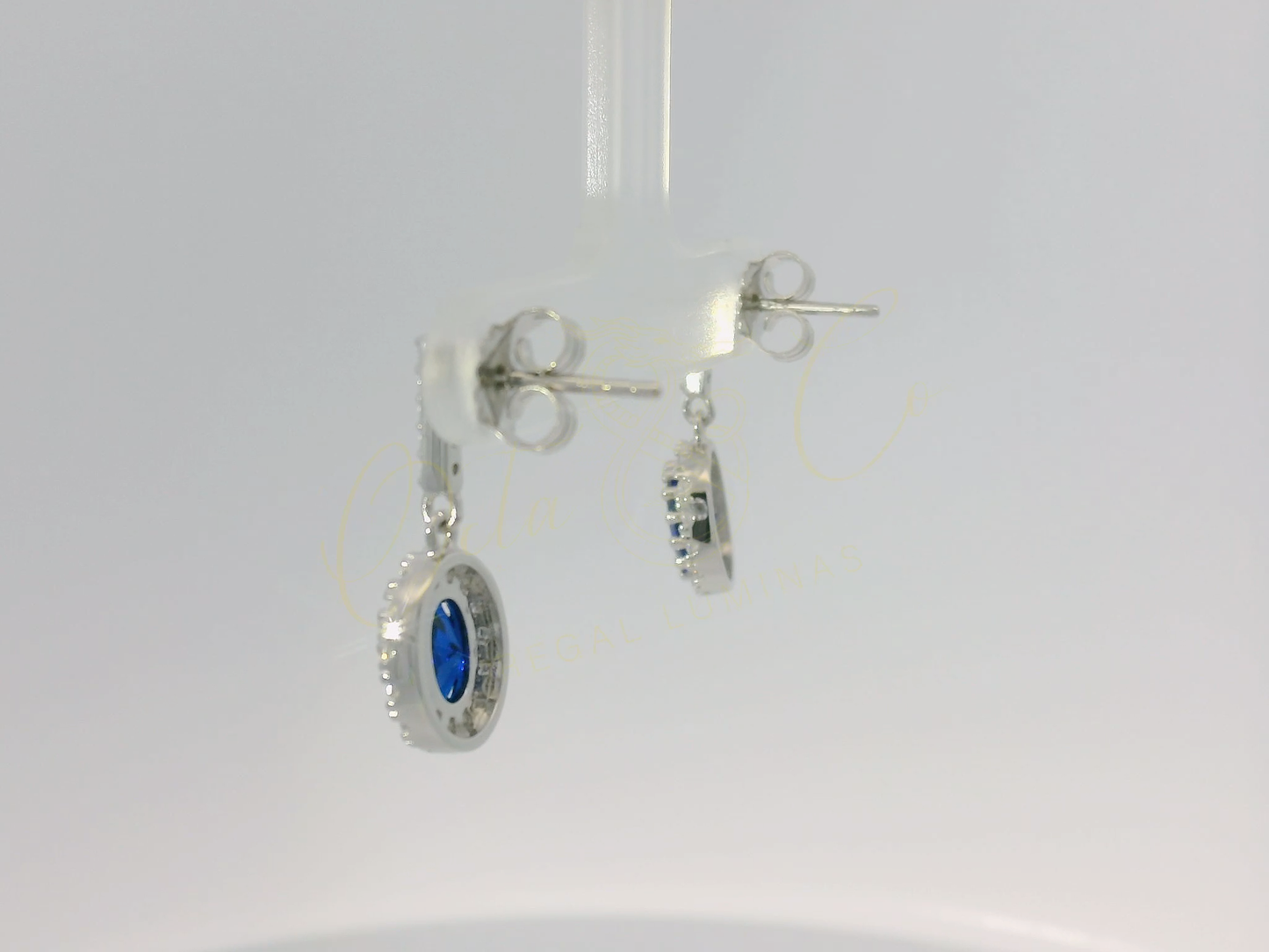 Elegant Blue Gemstone Earrings