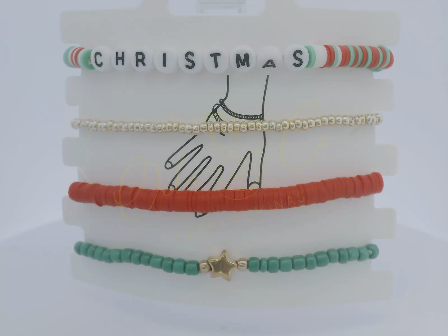 Festive Christmas Bracelet Set