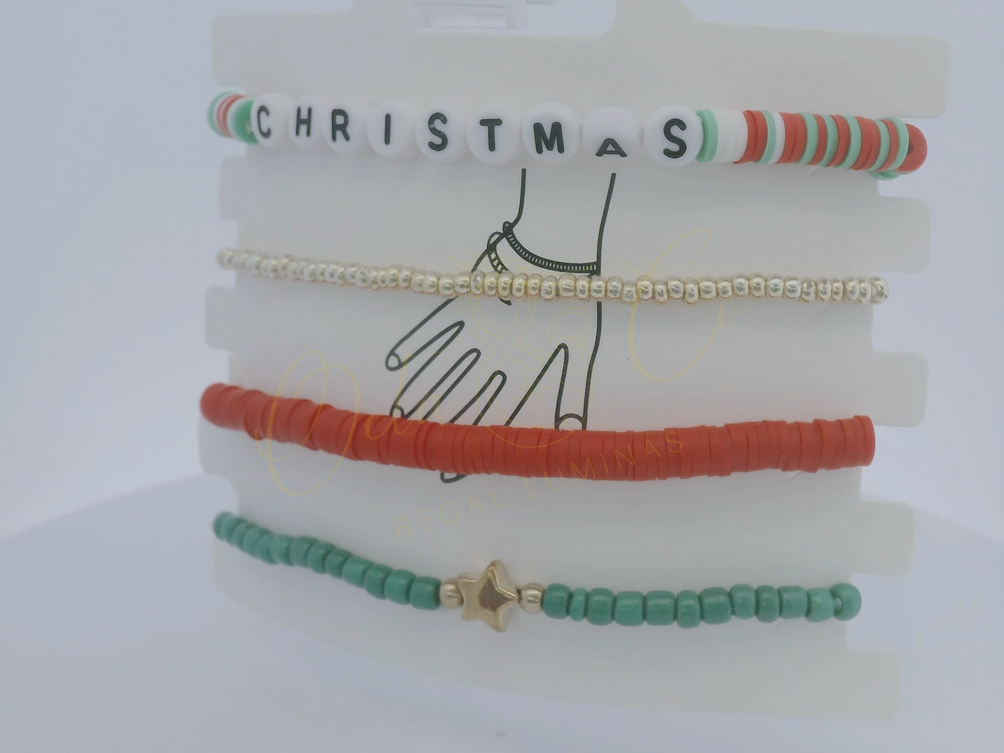 Festive Christmas Bracelet Set