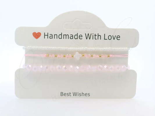 Handmade Pink Beaded Bracelets