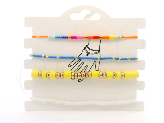 Colorful Beaded Bracelets Set