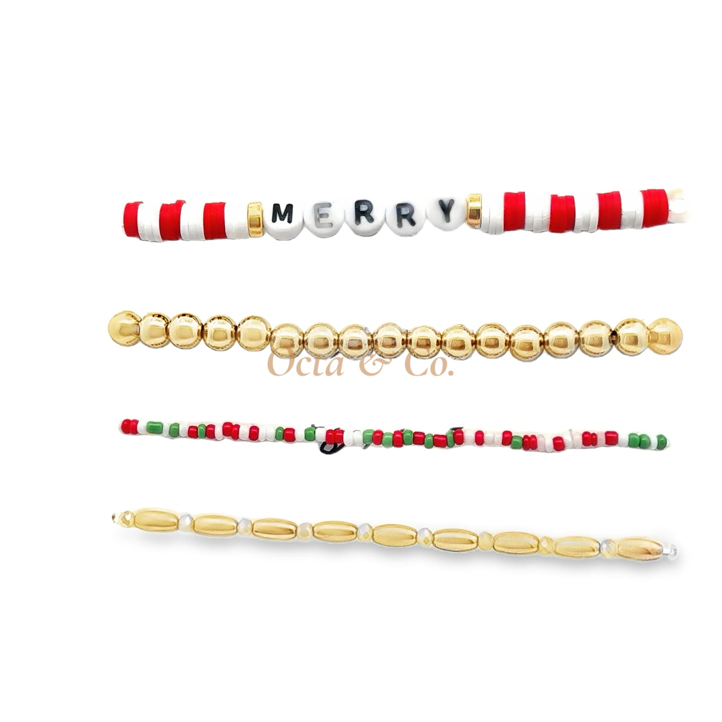 Colorful Holiday Bracelets Display