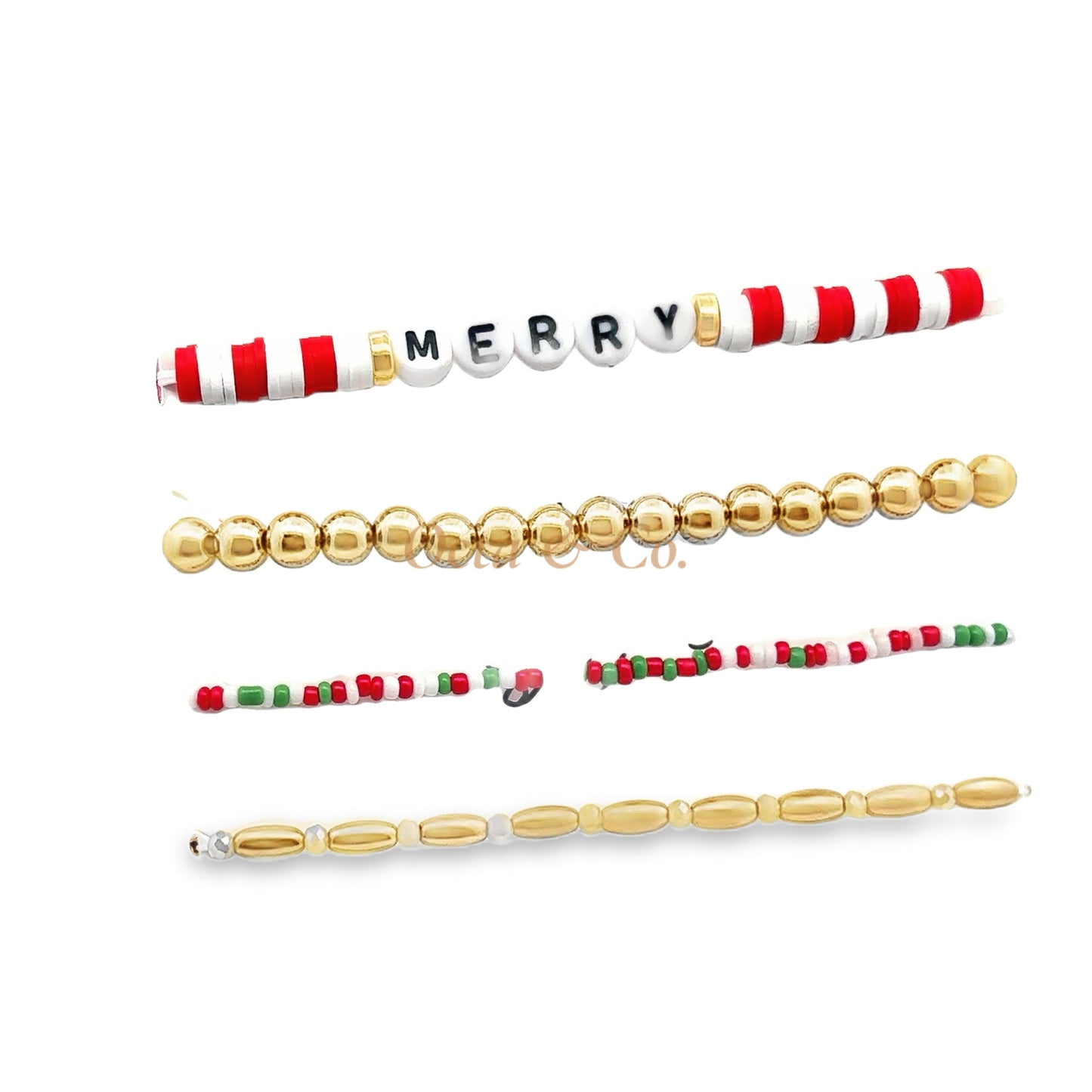 Colorful Holiday Bracelets Display