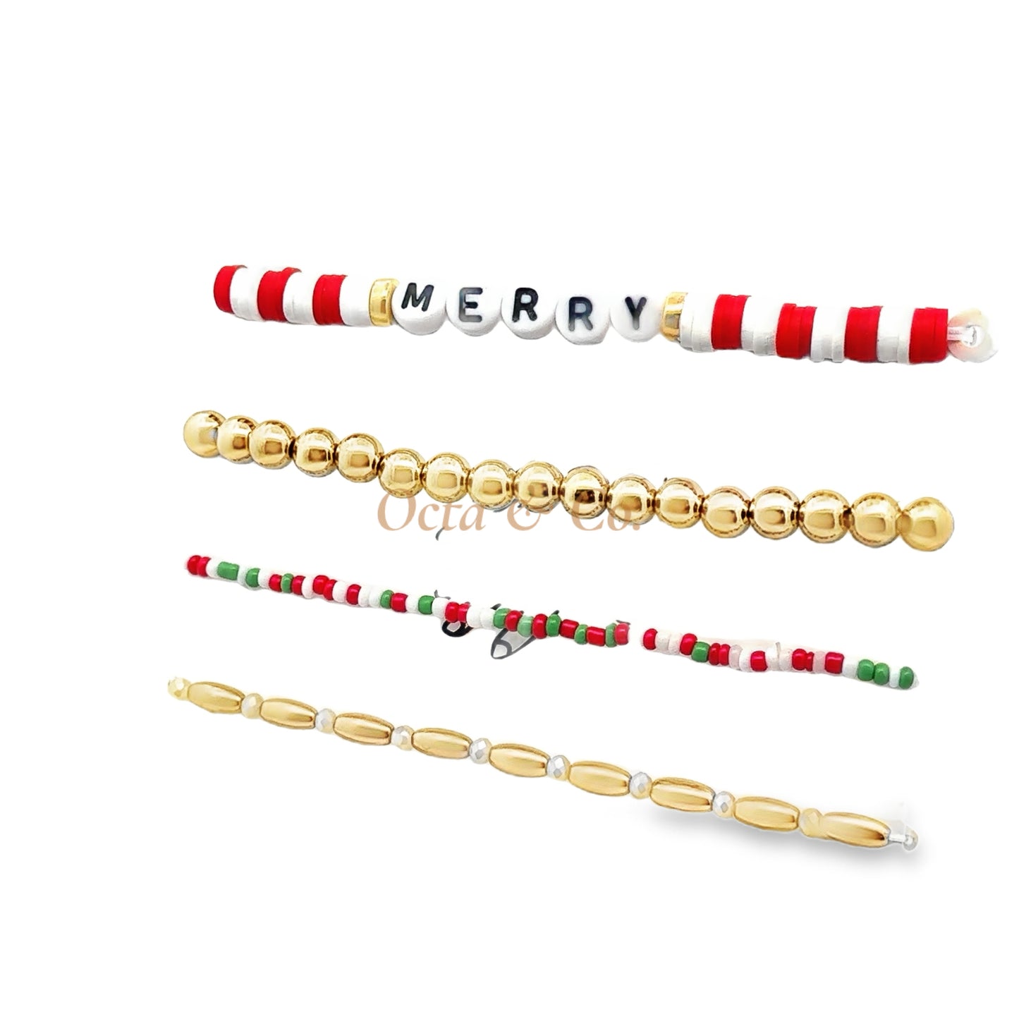 Colorful Holiday Bracelets Display