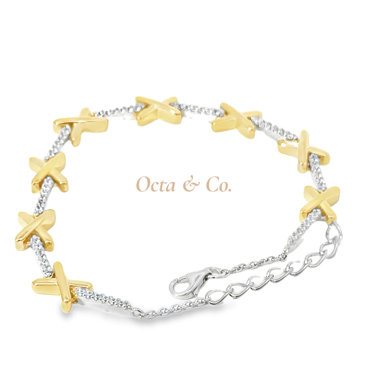 Elegant Gold and Silver Bracelet