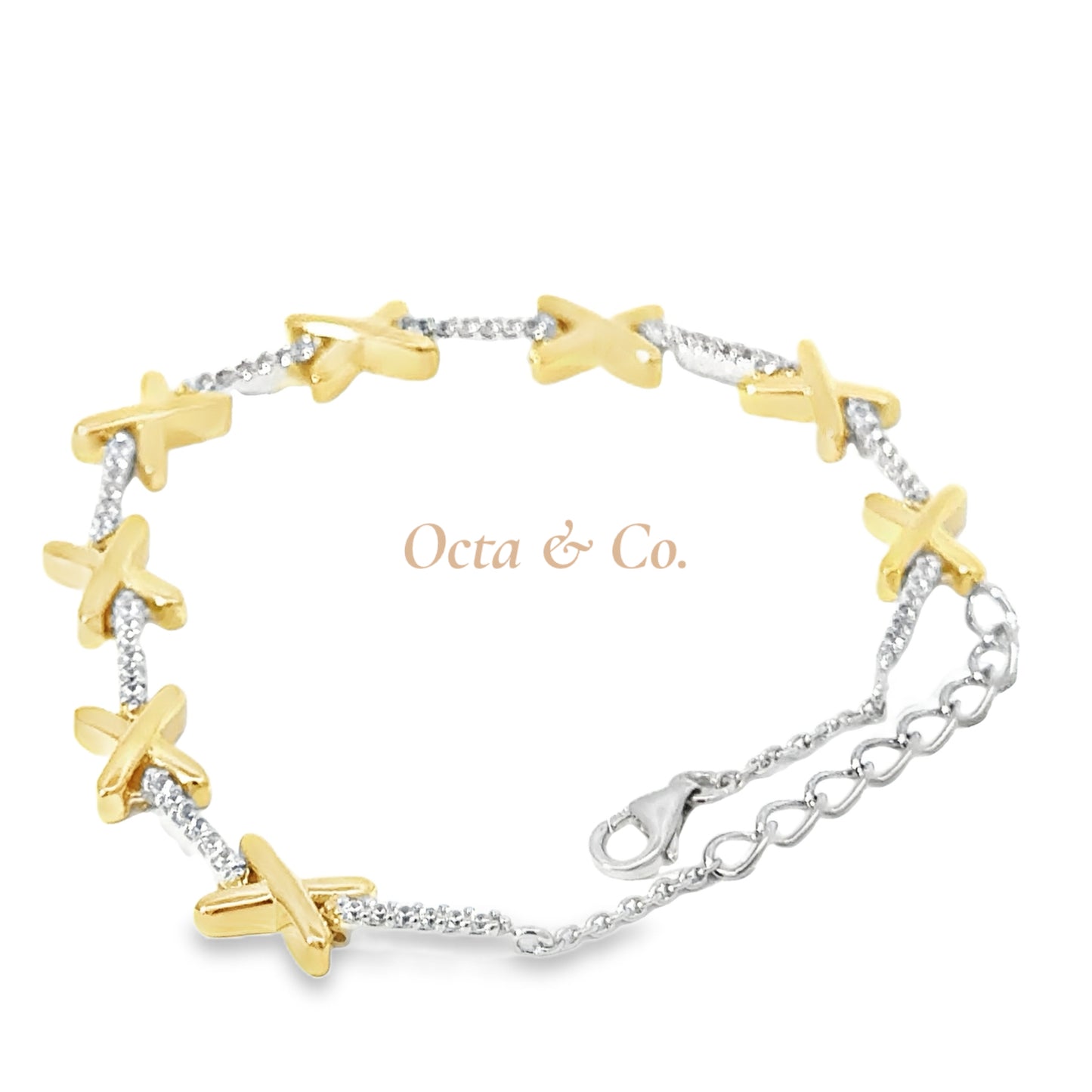 Elegant Gold and Silver Bracelet