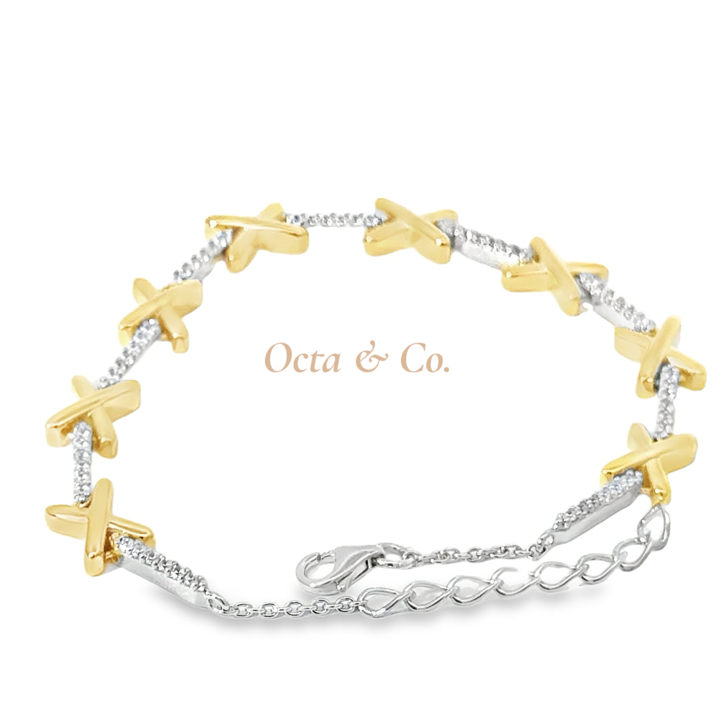 Elegant Gold and Silver Bracelet